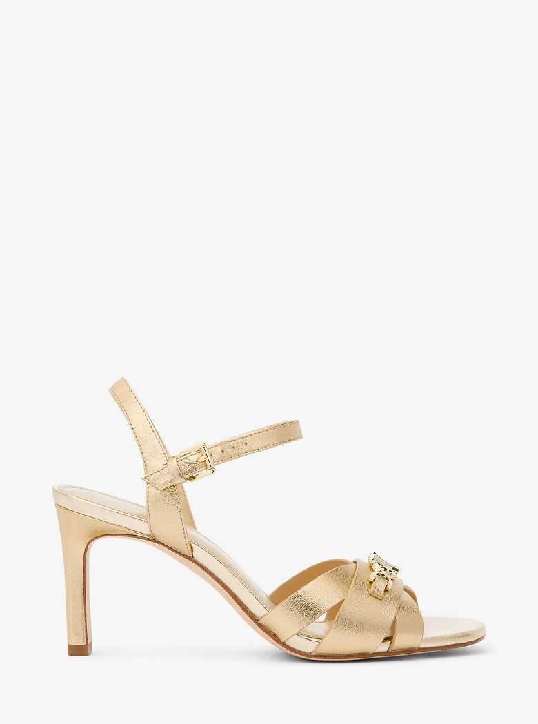 Michael Kors Tiffanie Metallic Leather Pale Gold | SN-MK27524