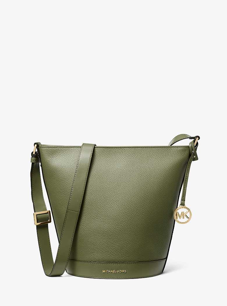 Michael Kors Townsend Medium Pebbled Leather Smokey Olive | SN-MK26825