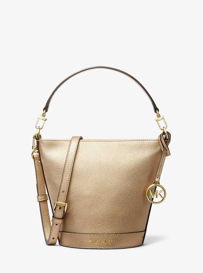 Michael Kors Townsend Small Metallic Leather Pale Gold | SN-MK26826