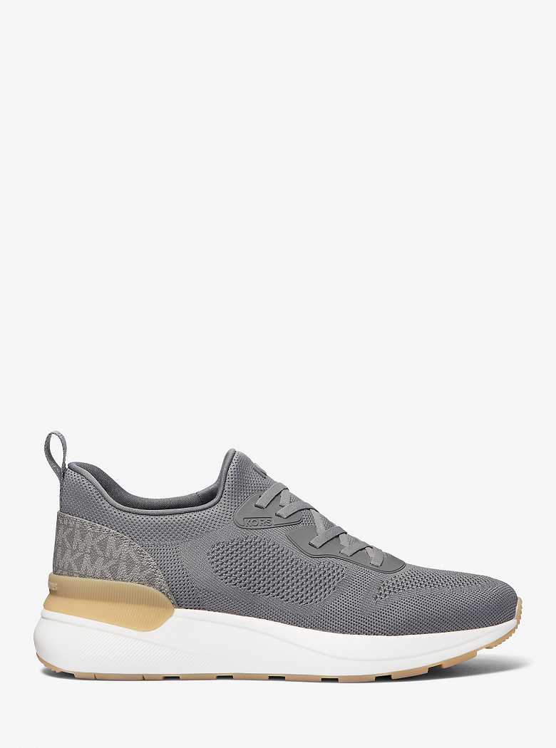 Michael Kors Trevor Stretch Knit Slip-On Heather Grey | SN-MK28253