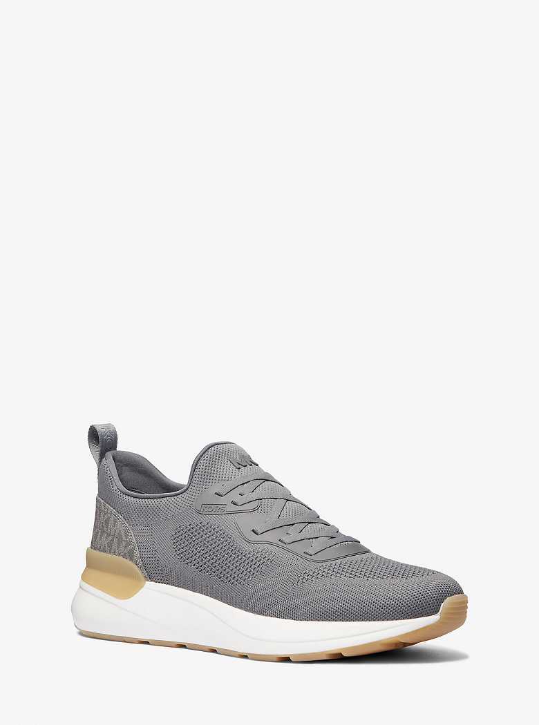 Michael Kors Trevor Stretch Knit Slip-On Heather Grey | SN-MK28253