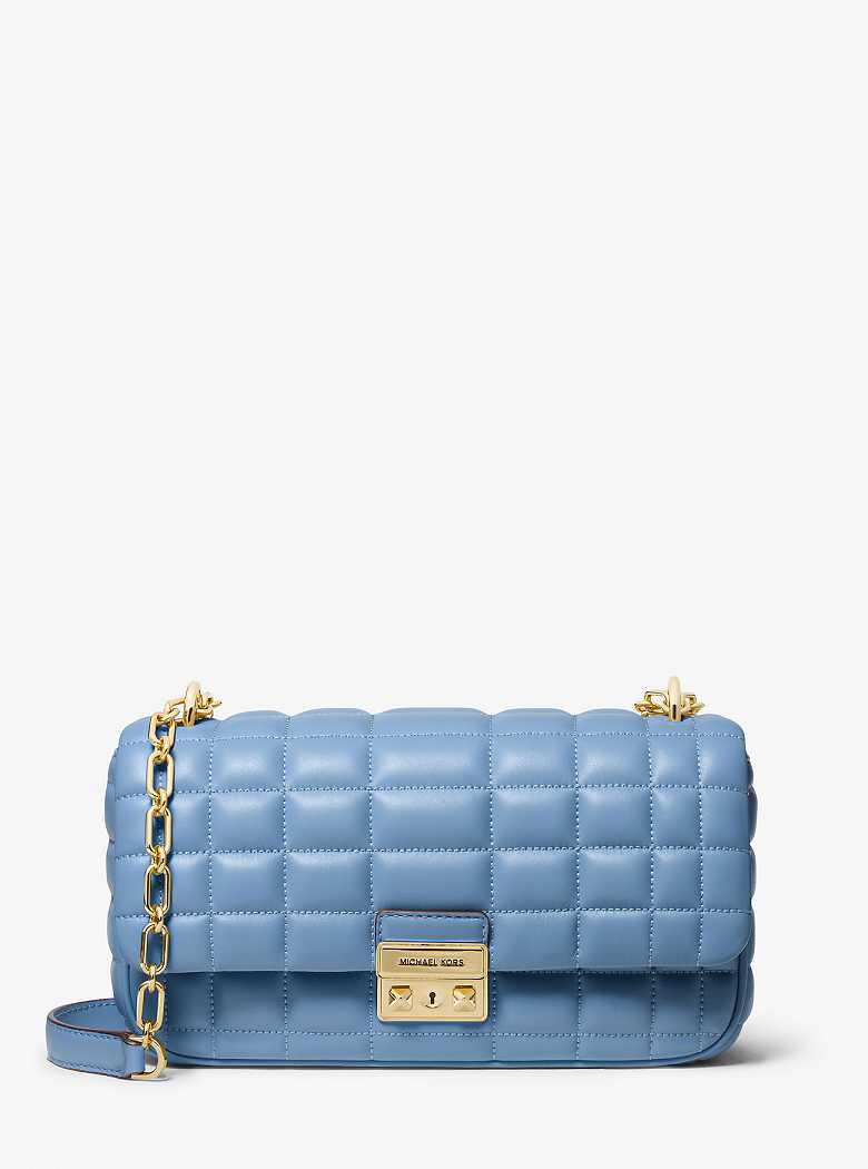 Michael Kors Tribeca Large Quilted Leather French Blue | SN-MK26994