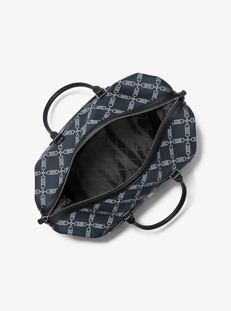 Michael Kors Varick Empire Logo Jacquard Navy | SN-MK28159