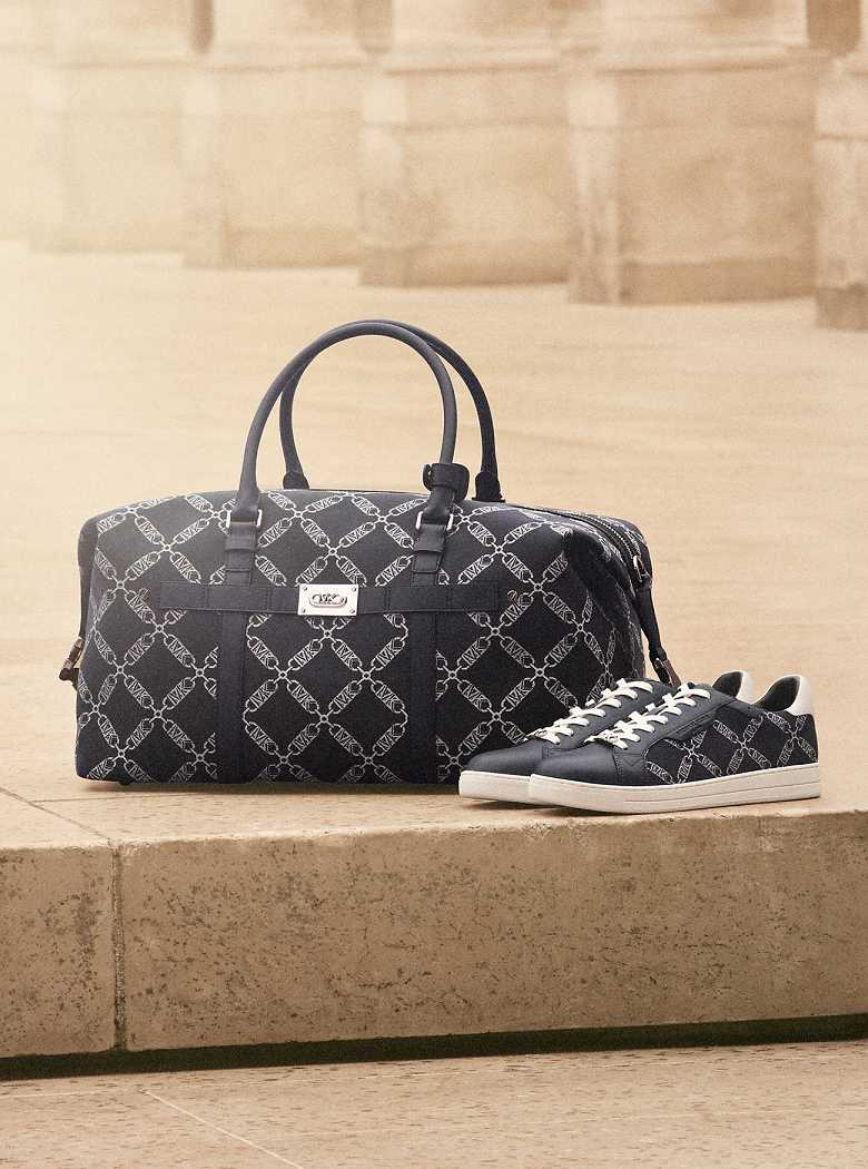 Michael Kors Varick Empire Logo Jacquard Navy | SN-MK28159