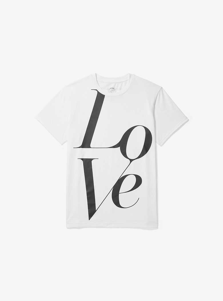 Michael Kors Watch Hunger Stop LOVE T-Shirt White | SN-MK26534