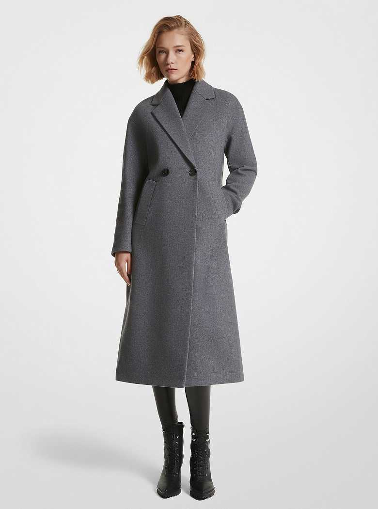 Michael Kors Wool Blend Heather Grey | SN-MK26600