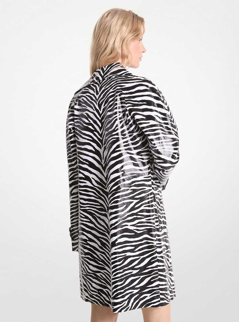 Michael Kors Zebra Print Cotton Twill Black/White | SN-MK26575